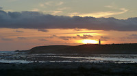 zonsondergang vuurtoren