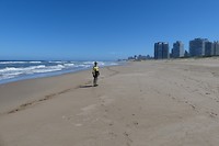 strandwandeling, eindelijk zon