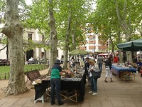 antiekmarkt op Plaza de la constution