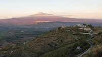 Etna bij zonsondergang