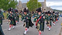 Pipe band bij de highlandgames