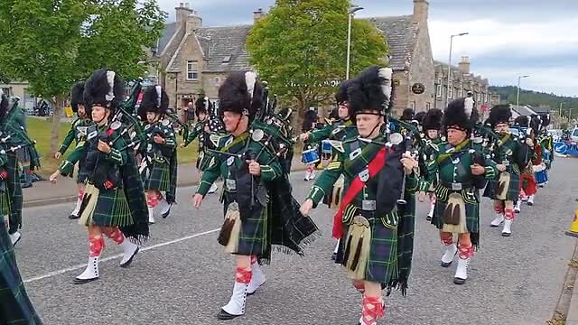 Pipe band bij de highlandgames