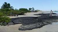 Lava op het strand