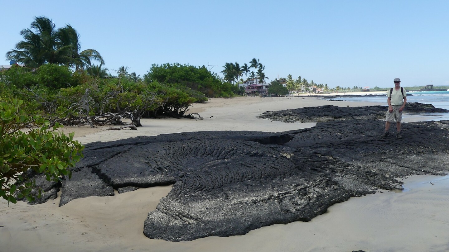 Lava op het strand