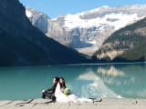 Chinees bruidspaar bij Lake Louise