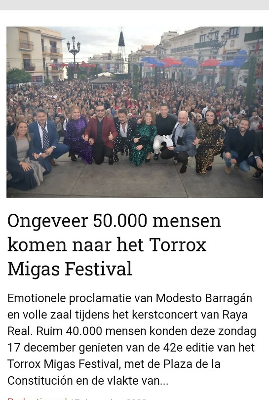 Het jaarlijks Migasfeest