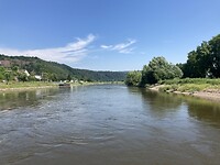 Veerpontje over de Weser, Polle, Dld