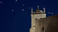 Kathedraal Porto in het avondlicht