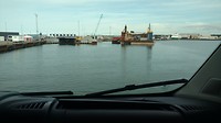 Ferry, aankomst Denemarken, Hirtshals