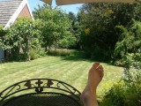Koffie in de achtertuin