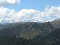 Sneeuwtoppen van de Sierra Nevada