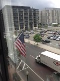Uitzicht vanuit hotelkamer