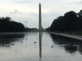 Washington Memorial. Gefotografeerd vanaf Lincoln Memorial over the Reflection Pond