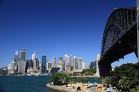 Skyline Sydney vanaf de overkant van het water