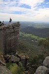 Eric op het hoogste punt van de pinnacle walk