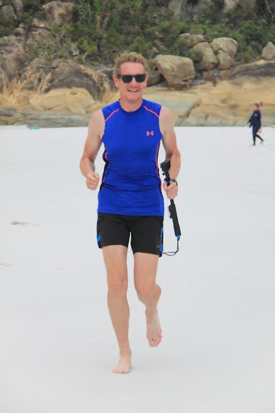 Eric op Whitehaven beach