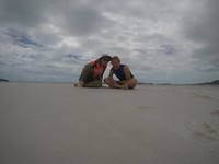 Op Whitehaven beach