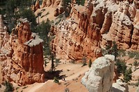 Wandelaars tussen de Hoodoo's in Bryce Canyon