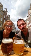 Bij een kleine brouwerij in Gdansk een biertje geproefd, heerlijk!