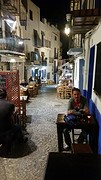 Op het terras van ons favoriete tapas tentje, La Galeria in Peniscola