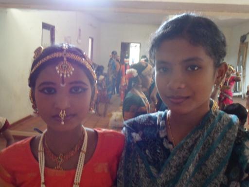 the girls make themselves ready for dance