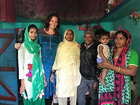 Fieldvisit family recycling cement bags