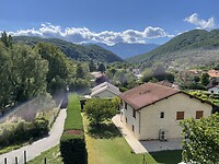 Vizille, uitzicht op de Alpen