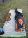 Zonsondergang foto's maken op de camping