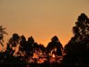 zonsondergang op de camping