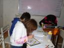 Sally, Tony and Susan drawing