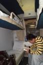 In de trein terug naar Shanghai