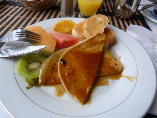 Hmm.. pannenkoekjes met Maple syrup als ontbijt