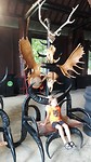 Prachtige stoelen, zitje van huid en verder geweien