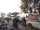 chaos in Kathmandu busstation