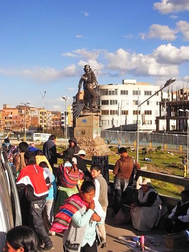 Origineel beeld van Che Guevara in La Paz.