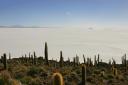 De Salar de Uyuni gezien vanop Isla de Pescado.