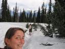 Revelstoke national park in wit tapijt.