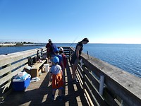 op de pier