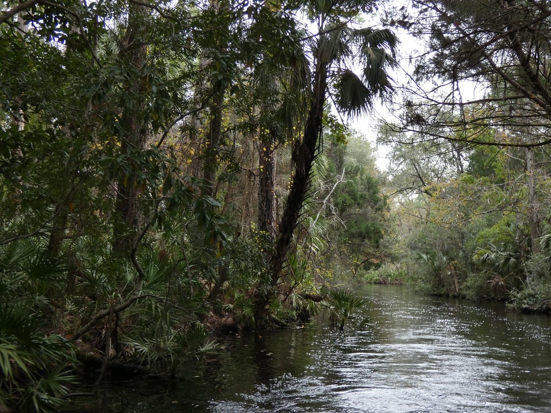 via het water