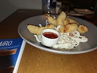 Shrimps in een restaurant
