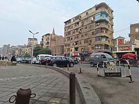 straatbeeld, typisch appartementencomplex