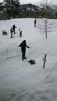 Sneeuwpret met papa