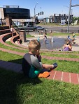 Spelen in de fontein