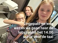 We verlaten onze hotelkamer