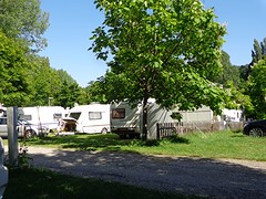 Alles staat vol op de camping