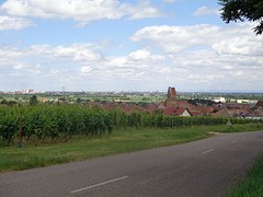 Eguisheim met Colmar op de achtergrond