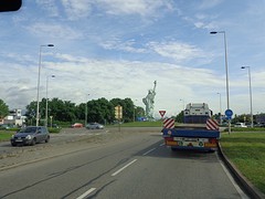 Vanmorgen langs het vrijheidsbeeld in...Colmar