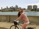 Eef fietsend in San Francisco