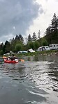 Voor de camping langs