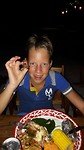 Senna smult van de king prawns